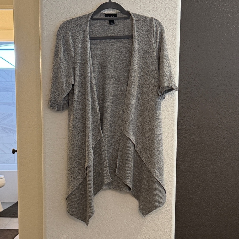 Apt. 9 Heather Gray Open-Front Cardigan